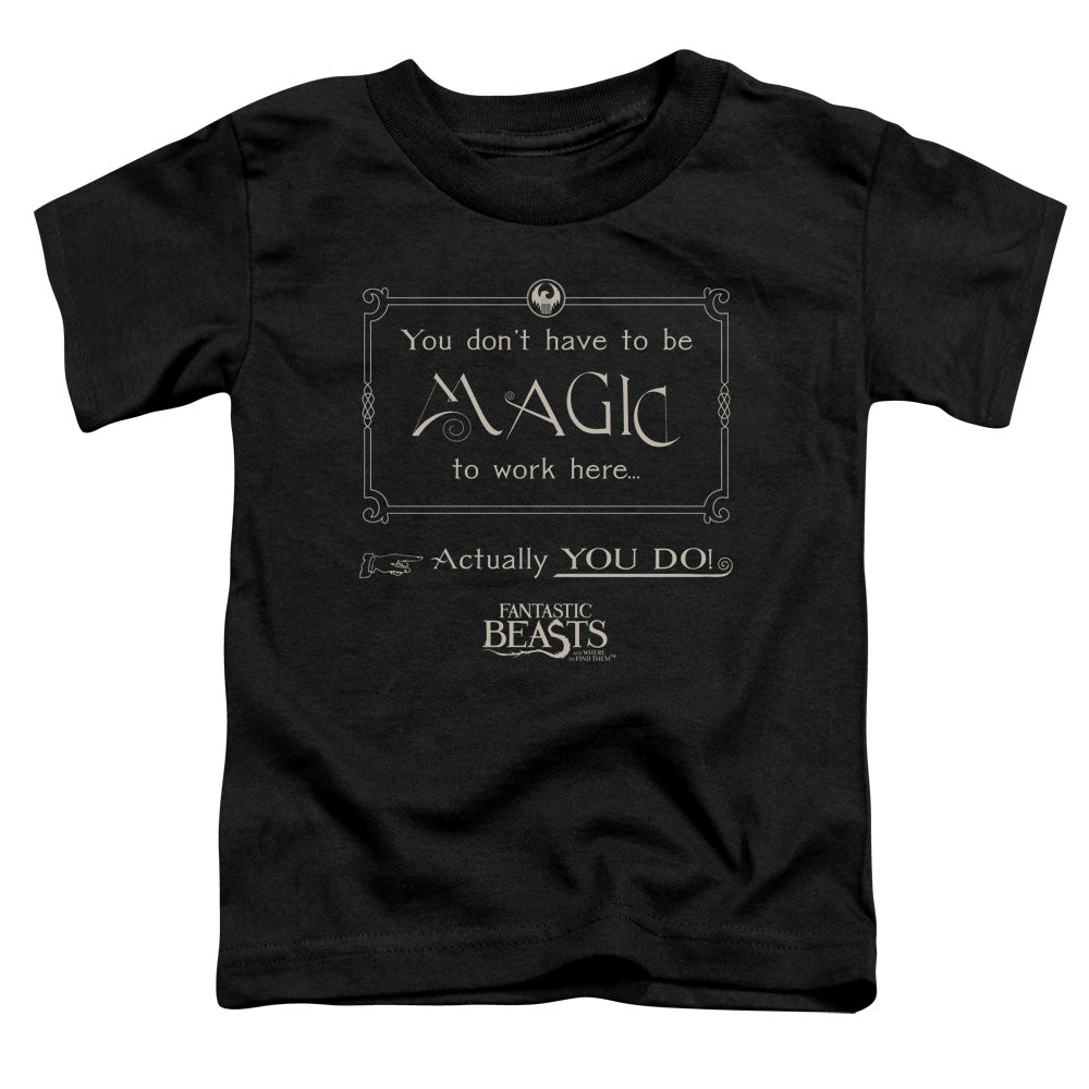 Fantastic Beasts - Magic To Work Here Short Sleeve Toddler Tee - Forces Of Mankind