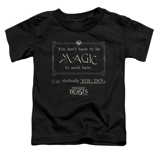 Fantastic Beasts - Magic To Work Here Short Sleeve Toddler Tee - Forces Of Mankind
