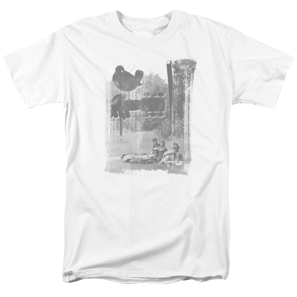 Woodstock™ Music Festival Shirt - Officially Licensed - 3 Days Of Music And Peace - Hippies In A Field - Adult Unisex Short Sleeve T-Shirt