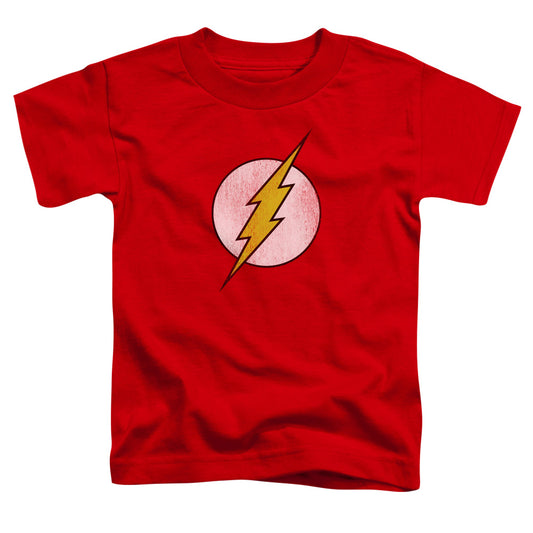The Flash™ - Toddler Kids T-Shirt (Ages 2-4) - Short Sleeve Toddler Tee - Logo Distressed - DC Comics Vintage - Officially Licensed 2T 3T 4T
