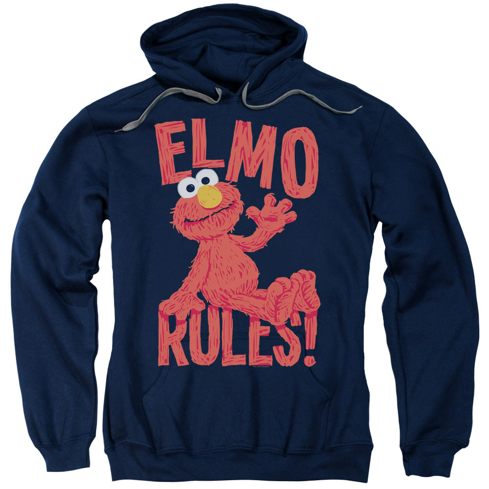 Sesame Street™ Adult Hoodie - Officially Licensed - Elmo Rules - Adult Pull Over Hoodie