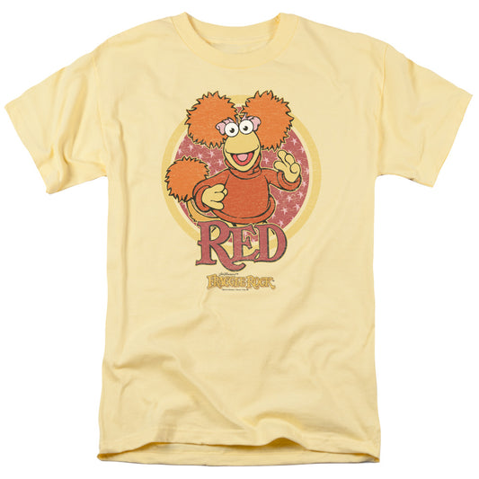 Fraggle Rock™ TV Shirt - Officially Licensed - Puppet Lover - Red Circle - Adult Unisex Short Sleeve T-Shirt