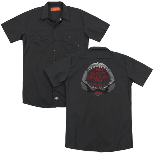 Jaws™ - Adult Unisex Work Shirt - This Shark - Dickies Brand - Movie Shirt Button Up Down - Officially Licensed