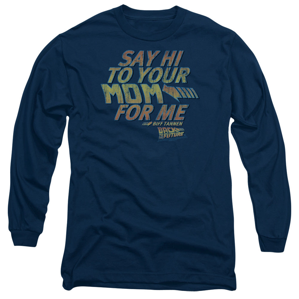 Back To The Future - Say Hi Long Sleeve Adult 18/1 - Forces Of Mankind