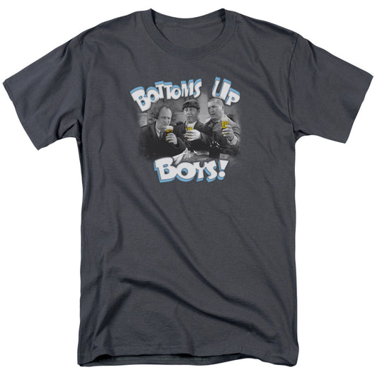 The Three Stooges™ Shirt - Officially Licensed - Bottoms Up - Adult Unisex Short Sleeve T-Shirt