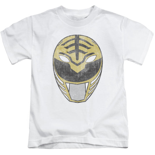 Power Rangers™ - Kids Shirt (Ages 4-7) - Juvenile Kids T-Shirt - White Ranger Mask - Officially Licensed - Size 4 5 6 7