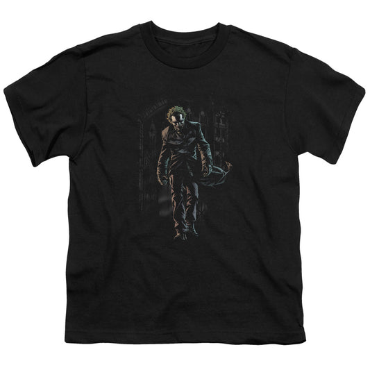 Batman - Youth Kids T-Shirt (Ages 7+) - Short Sleeve Youth T Shirt - Joker Leaves Arkham - Officially Licensed - S M L XL