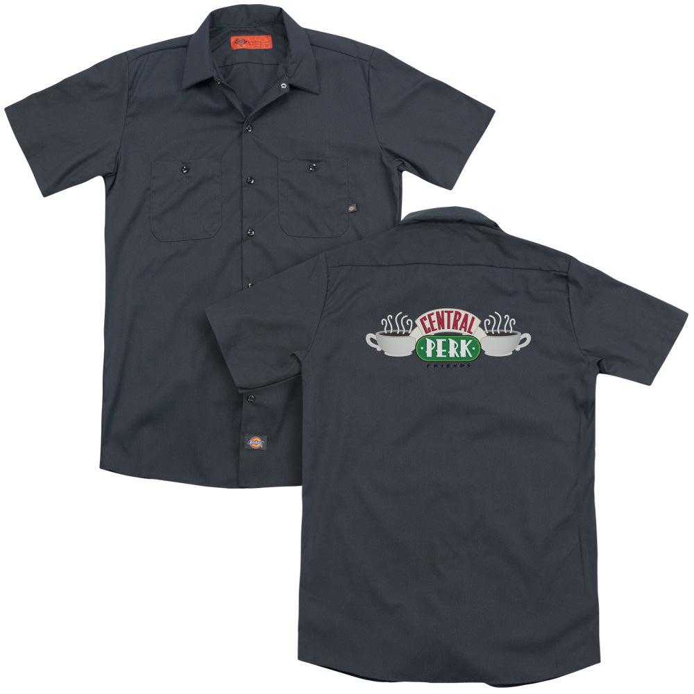 Friends - Central Perk Logo (Back Print) Adult Work Shirt