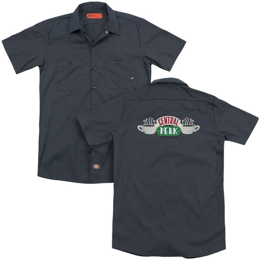 Friends - Central Perk Logo (Back Print) Adult Work Shirt