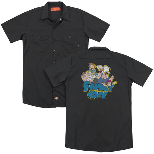 Family Guy - Family Fight - Adult Short Sleeve Work Shirt - Dickies Brand