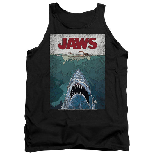 Jaws™ - Adult Unisex Tank Top - Lined Poster - Officially Licensed