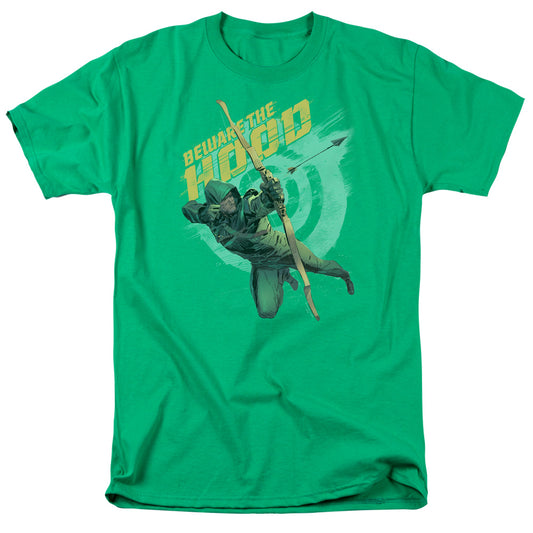 Arrow™ TV Show Shirt - Officially Licensed - Beware - DC Comics - Green Arrow - Adult Unisex Short Sleeve T-Shirt