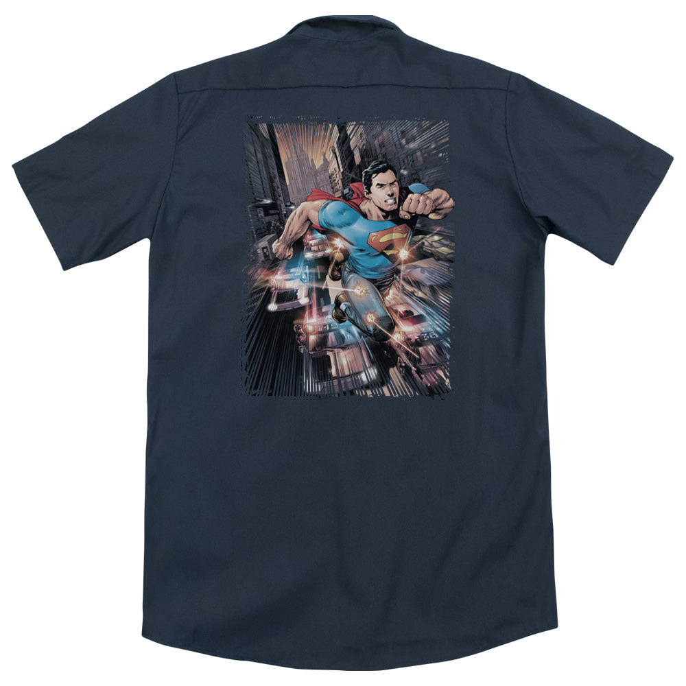 Superman - Action Comics #1 - Adult Short Sleeve Work Shirt - Dickies Brand