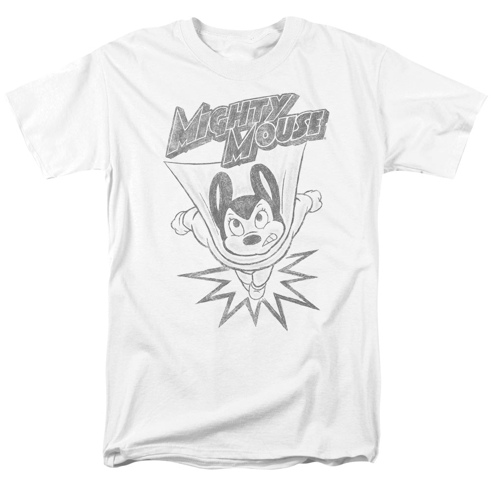 Mighty Mouse™ Shirt - Bursting Out - Officially Licensed - Adult Unisex Short Sleeve T-Shirt