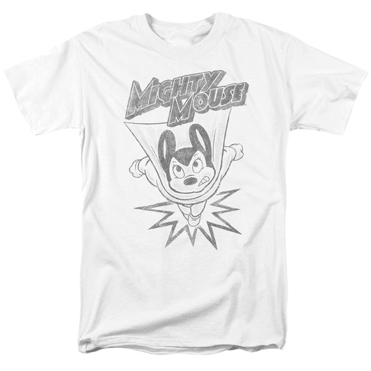 Mighty Mouse™ Shirt - Bursting Out - Officially Licensed - Adult Unisex Short Sleeve T-Shirt
