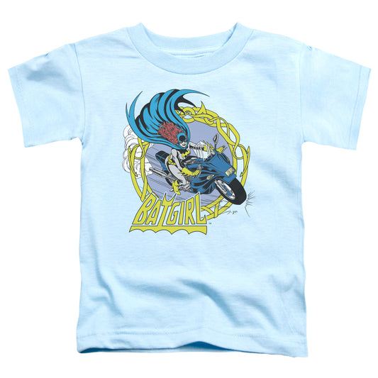 Batgirl™ - Toddler Kids T-Shirt (Ages 2-4) - Short Sleeve Toddler Tee - Motorcycle - Vintage - Officially Licensed - 2T 3T 4T