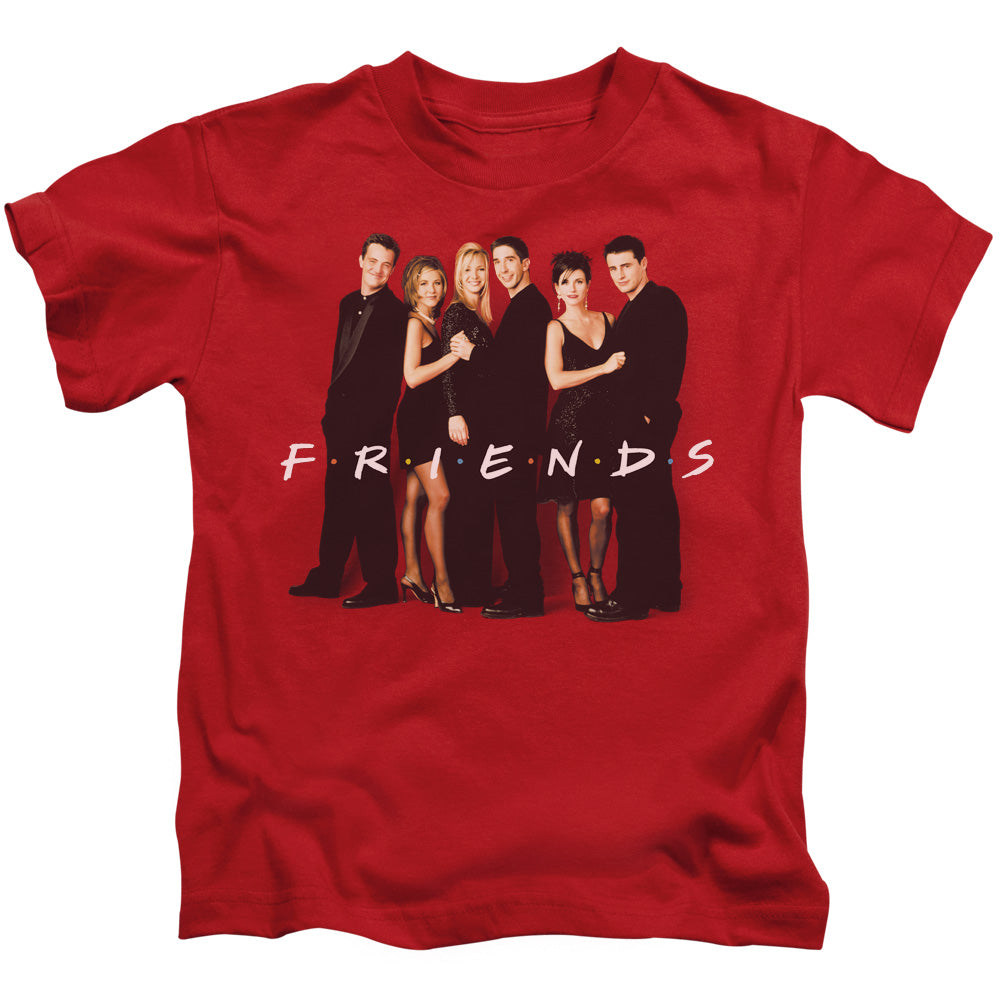 Friends™ - Kids T-Shirt (Ages 4-7) - Cast In Black - Officially Licensed - Short Sleeve Juvenile Kids T Shirt - Size 4 5 6 7