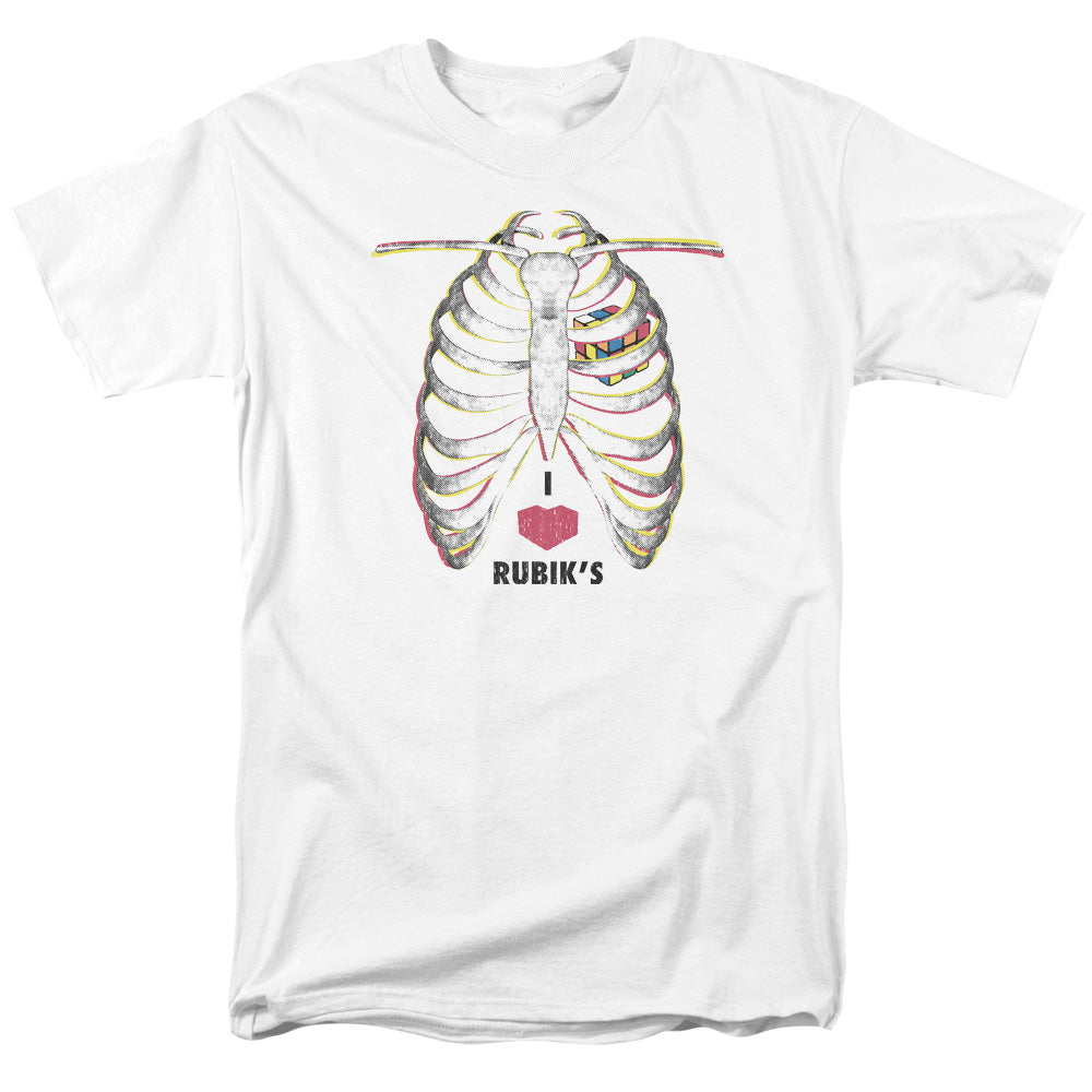 Rubik's Cube™ Shirt - Officially Licensed - I Heart Rubik's - Adult Unisex Short Sleeve T-Shirt