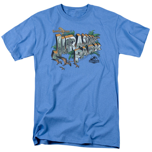 Jurassic Park - Greetings From Jp Short Sleeve Adult 18/1 - Forces Of Mankind