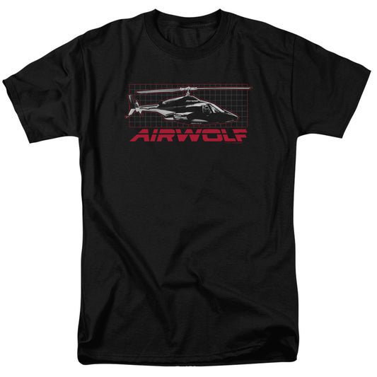 Airwolf™ Shirt - Grid - Vintage TV Shirt - Adult Unisex Short Sleeve T-Shirt - Helicopter - Officially Licensed