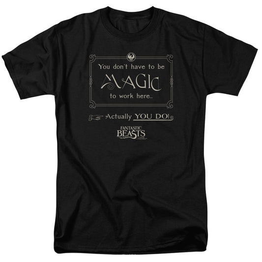 Fantastic Beasts™ Movie Shirt - Officially Licensed - Magic To Work Here - Adult Unisex Short Sleeve T-Shirt