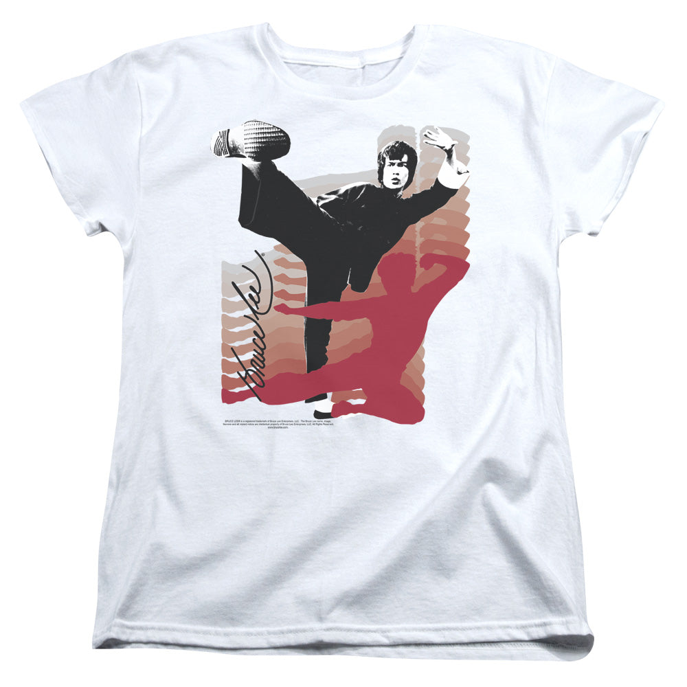 Bruce Lee - Women's Tee - Short Sleeve Women's T-Shirt Tee - Loose Fit - Kick It - Officially Licensed