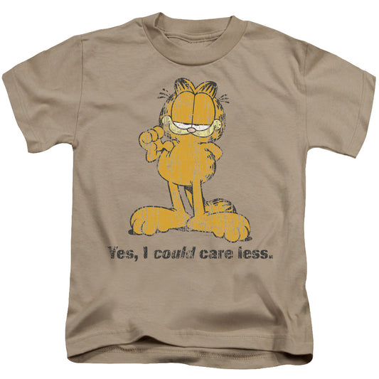 Garfield™ - Kids T-Shirt (Ages 4-7) - Yes I Could Care Less - Officially Licensed - Short Sleeve Juvenile Kids T Shirt - Size 4 5 6 7