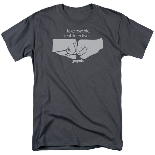 Psych™ TV Show Shirt - Officially Licensed - Adult Unisex Short Sleeve T-Shirt - Fist Bump