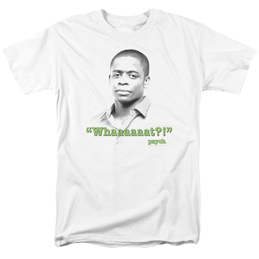 Psych™ TV Show Shirt - Officially Licensed - Adult Unisex Short Sleeve T-Shirt - Whaaaaaat?!