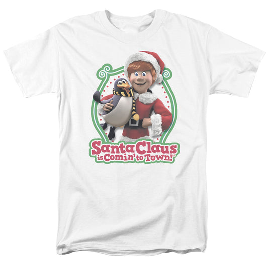 Santa Claus Is Comin To Town - Penguin - Unisex Adult Short Sleeve T-Shirt