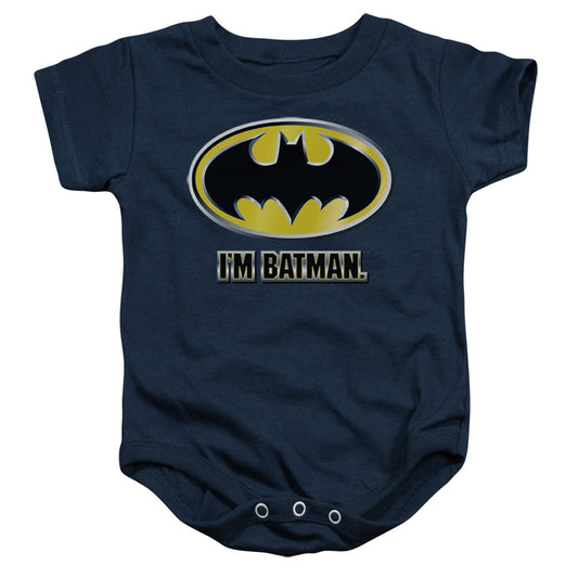 Batman - I'm Batman Baby Onesie, Baby Bodysuit, Infant Snapsuit, Rock And Roll, Highway To Hell - Forces Of Mankind