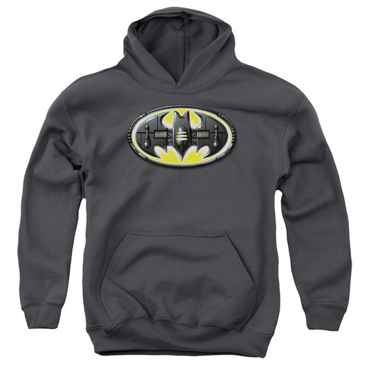 Batman - Bat Mech Logo Youth Pull Over Hoodie - Forces Of Mankind