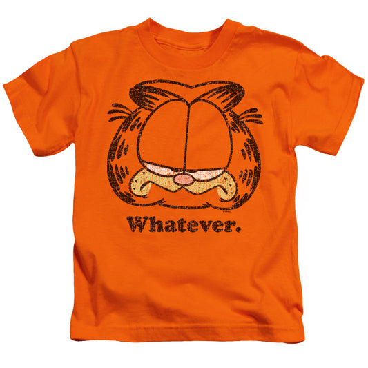 Garfield™ - Kids T-Shirt (Ages 4-7) - Whatever - Officially Licensed - Short Sleeve Juvenile Kids T Shirt - Size 4 5 6 7