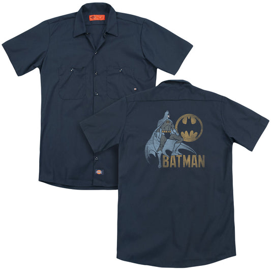 Batman - Knight Watch (Back Print) Adult Work Shirt - Forces Of Mankind