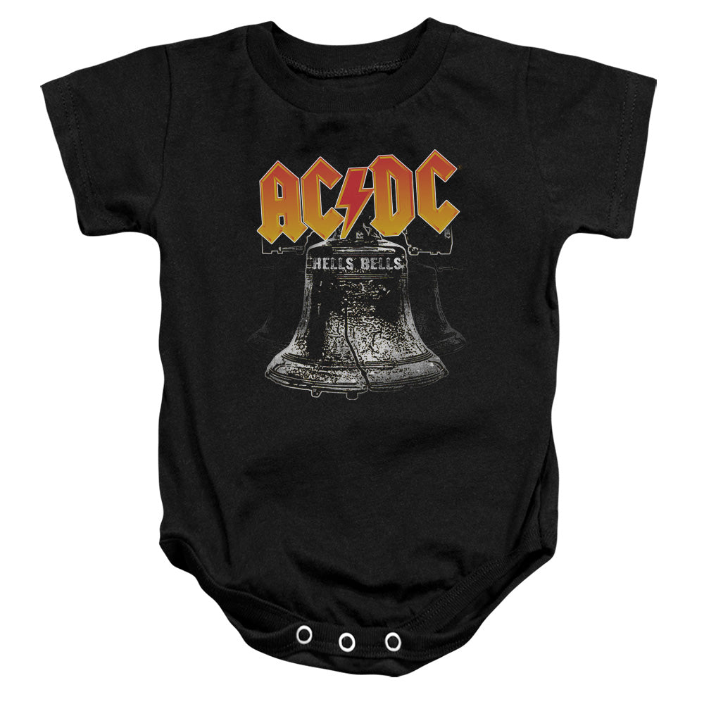 Acdc - Hell's Bells Baby Onesie, Baby Bodysuit, Infant Snapsuit, Rock And Roll, Highway To Hell - Forces Of Mankind