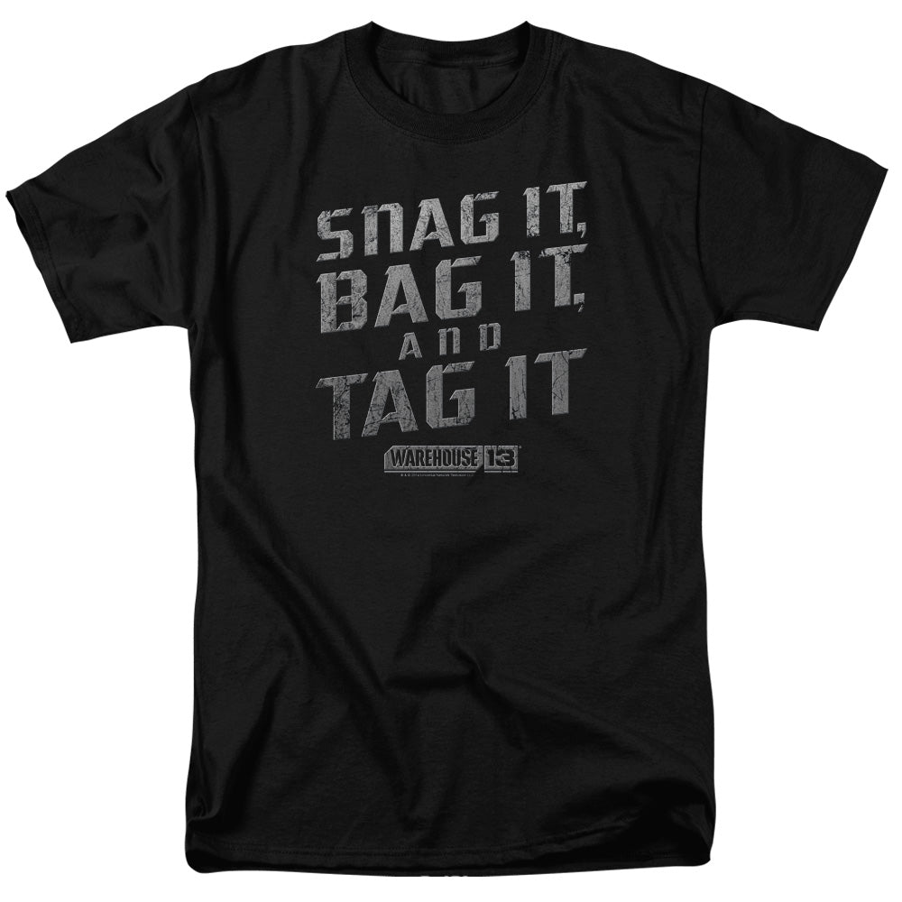 Warehouse 13™ Shirt - Officially Licensed - Snag It - Adult Unisex Short Sleeve T-Shirt