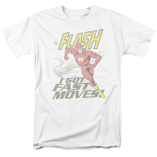 The Flash™ Retro Shirt - DC Comics Vintage - Officially Licensed - Adult Unisex Short Sleeve T-Shirt - The Flash I Got Fast Moves