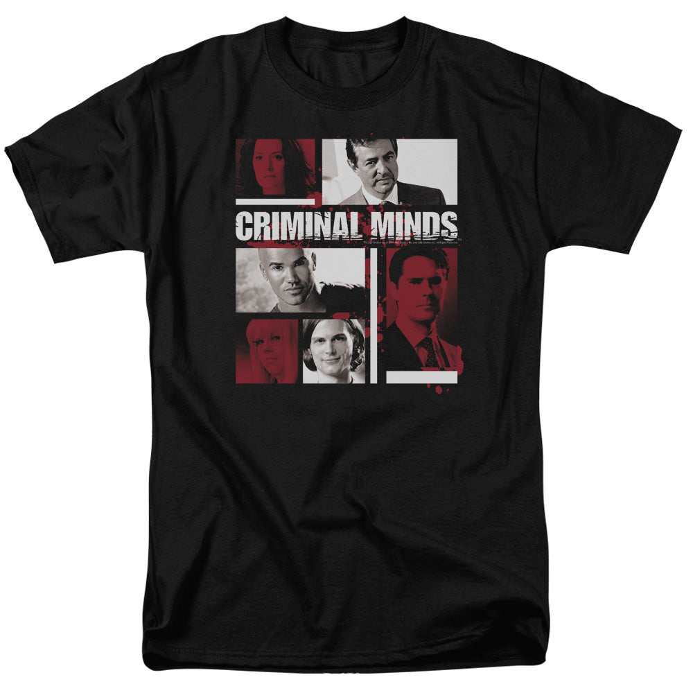Criminal Minds™ TV Show Shirt - Character Boxes - Officially Licensed - Adult Unisex Short Sleeve T-Shirt