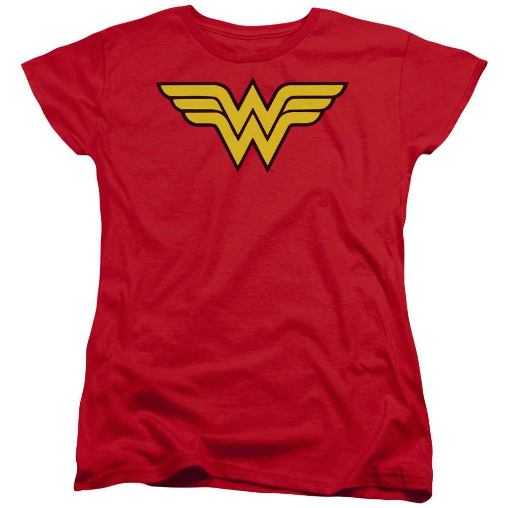 Wonder Woman™ Women's Shirt - Officially Licensed - Loose Fit - Logo Red - Short Sleeve Women's Tee