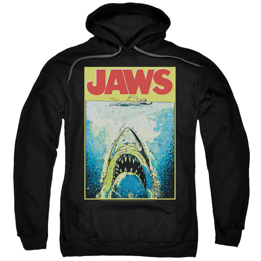 Jaws™ - Adult Unisex Hoodie - Pull Over Hoodie Movie - Bright Jaws - Officially Licensed