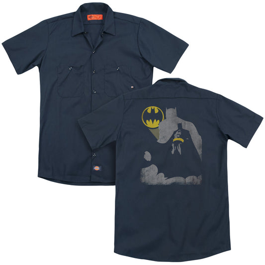 Batman - Bat Knockout(Back Print) Adult Work Shirt - Forces Of Mankind