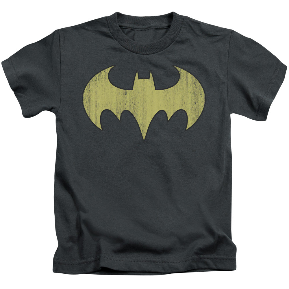 Batgirl™ - Kids T-Shirt (Ages 4-7) - Logo Distressed - DC Comics Vintage - Officially Licensed - Juvenile Kids T Shirt - Size 4 5 6 7