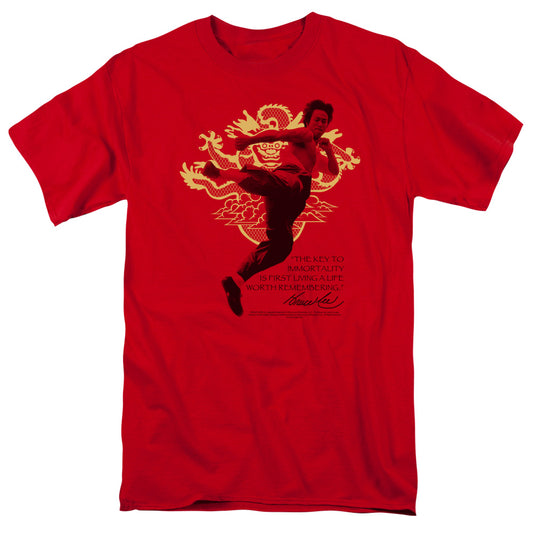 Bruce Lee™ Shirt - Officially Licensed - Adult Unisex Short Sleeve T-Shirt - Martial Arts Shirt - Kung Fu Shirt - Immortal Dragon