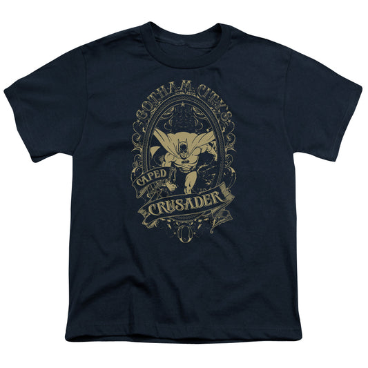 Batman - Youth Kids T-Shirt (Ages 7+) - Short Sleeve Youth T Shirt - Gotham Crusader - DC Comics Vintage - Officially Licensed - S M L XL