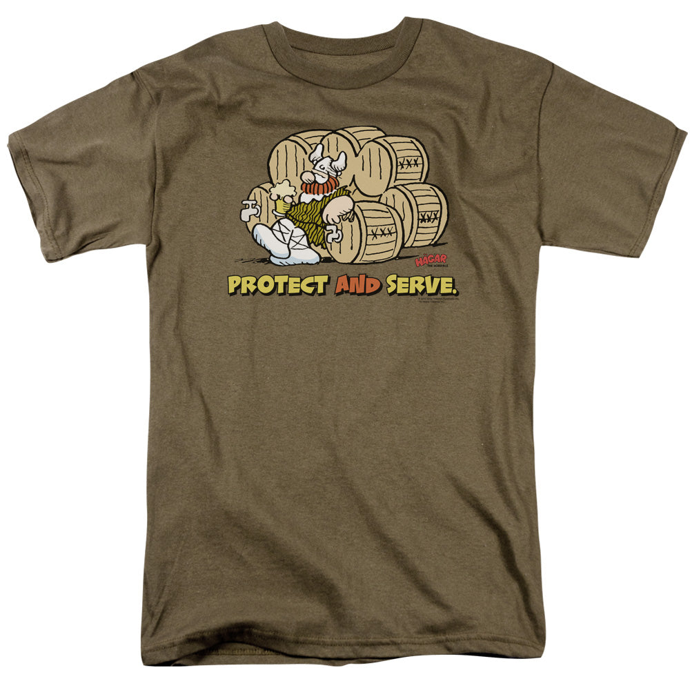 Hagar The Horrible™ Shirt - Officially Licensed - Protect & Serve - Adult Unisex Short Sleeve T-Shirt