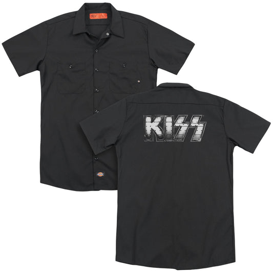 KISS™ Work Shirt - Officially Licensed - Heavy Metal - Dickies Brand - Button Up Down Shirt - Officially Licensed